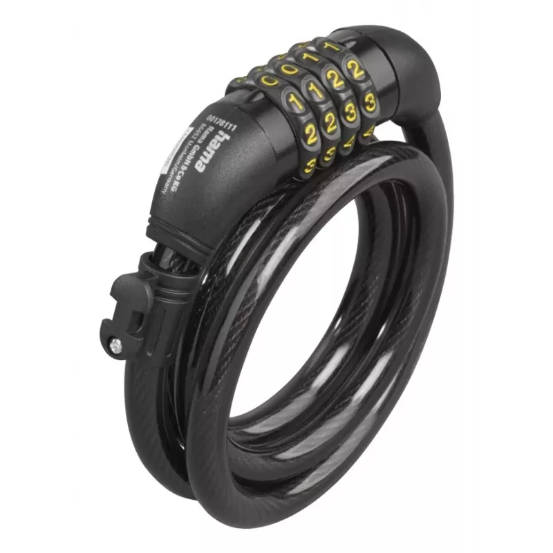 Hama 00178135 dviračio užraktas juodas 1200 mm lyninis užraktas