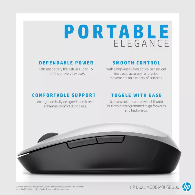 Pelė HP Dual Mode pelė RF Wireless Bluetooth