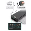 Monitoriaus stovas EQUIP Ergonominis monitoriaus stovas su USB (USB-A x4, USB-C x1), laisvai pastatomas, 25 kg, juodas