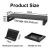 Monitoriaus stovas EQUIP Ergonominis monitoriaus stovas su USB (USB-A x4, USB-C x1), laisvai pastatomas, 25 kg, juodas