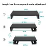 Monitoriaus stovas EQUIP Ergonominis monitoriaus stovas su USB (USB-A x4, USB-C x1), laisvai pastatomas, 25 kg, juodas