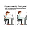 Monitoriaus stovas EQUIP Ergonominis monitoriaus stovas su USB (USB-A x4, USB-C x1), laisvai pastatomas, 25 kg, juodas
