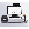 Kasos stalčius EQUIP 351011, rankinis/automatinis POS stalčius, 4 banknotų / 8 monetų skyriai, metalinis, baltas, 420×405×110 mm