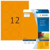 Lipnus spausdintuvo lipdukas HERMA Neon etiketės A4 Ø 60 mm apvalios švytinčios oranžinės
