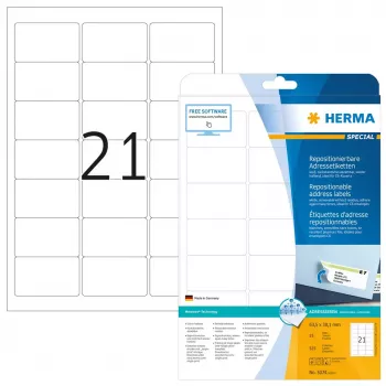HERMA 5074 perkėliamos adresų etiketės