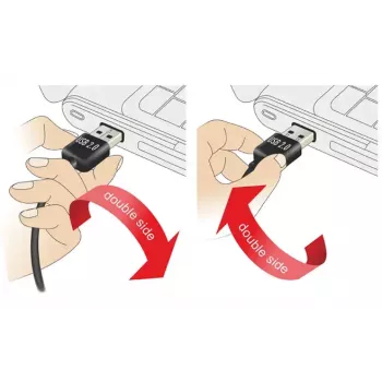 USB laidas DeLOCK 5m USB 2.0 A - miniUSB kišt./kišt. 83381 juodas