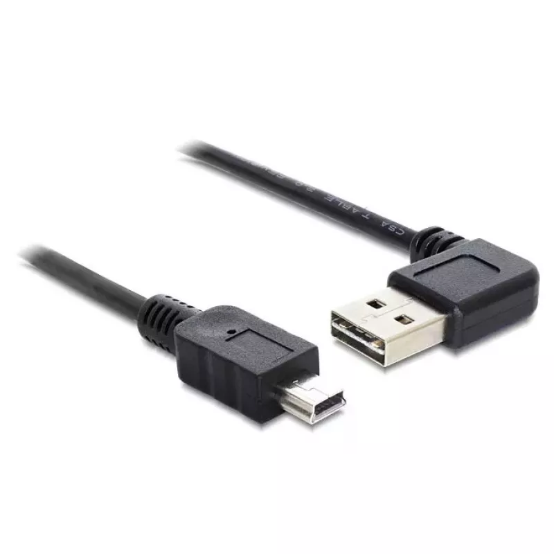 USB laidas DeLOCK 5m USB 2.0 A - miniUSB kišt./kišt. 83381 juodas