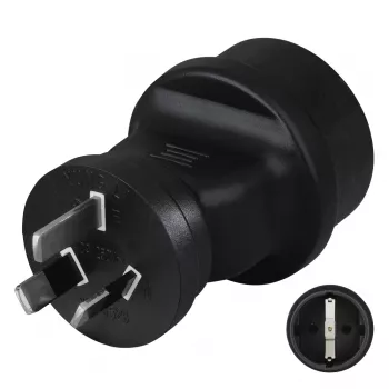 Hama 00108882 maitinimo kištuko adapteris Type F Type I (AU) Juoda