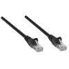 Intellinet tinklo komutacinis kabelis, Cat5e, 0,25 m, juodas, CCA, U/UTP, PVC, RJ45, auksu dengti kontaktai, be kabliukų, su įmova, garantija visam naudojimo laikui