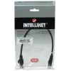 Intellinet tinklo komutacinis kabelis, Cat5e, 0,25 m, juodas, CCA, U/UTP, PVC, RJ45, auksu dengti kontaktai, be kabliukų, su įmova, garantija visam naudojimo laikui