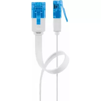 Tinklo kabelis Goobay CAT 6A Plokščias komutacinis kabelis RJ-45 Cat6a 0,5 m Baltas