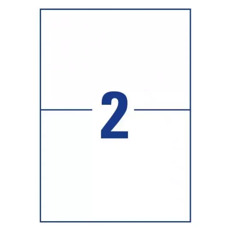 Etikečių lapai Avery Zweckform modelis 6176 — 210 × 148 mm spausdinami lapai, pakuotės formatas