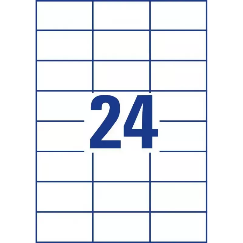 Lipnios etiketės Avery Zweckform 6173 Stačiakampės Nuolatinės Baltos — 720 vnt.