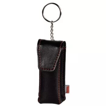 Hama USB Stick Case „Fashion“, juodas USB atmintuko dėklas, odinė dirbtinė oda, juoda, raudona