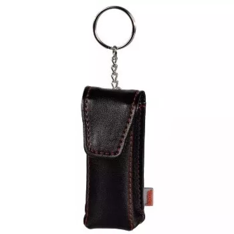 Hama USB Stick Case „Fashion“, juodas USB atmintuko dėklas, odinė dirbtinė oda, juoda, raudona