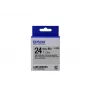Epson etikečių kasetė Matinė LK-6SBE juoda/matinė sidabrinė 24 mm (9 m)
