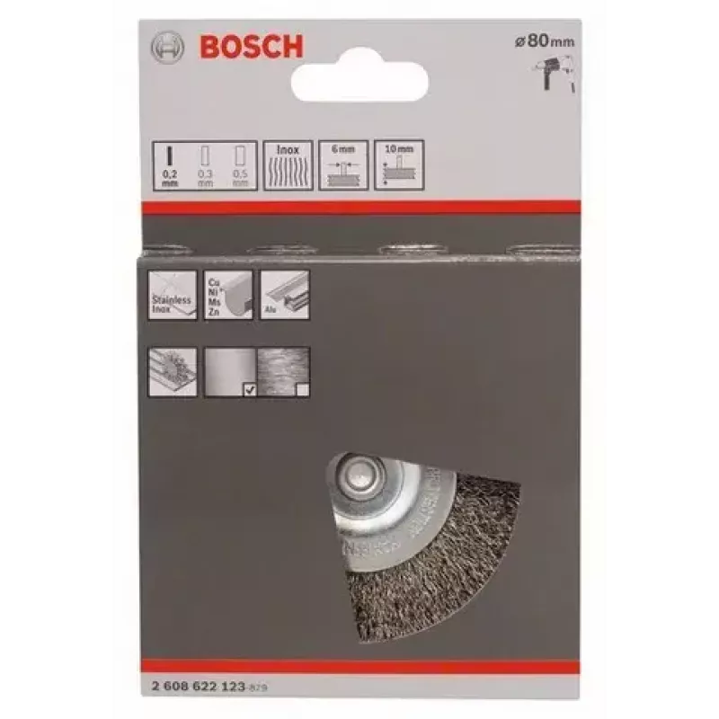 Vielinis šepetys Bosch 2 608 622 123 8 cm Kotelio skersmuo 6 mm