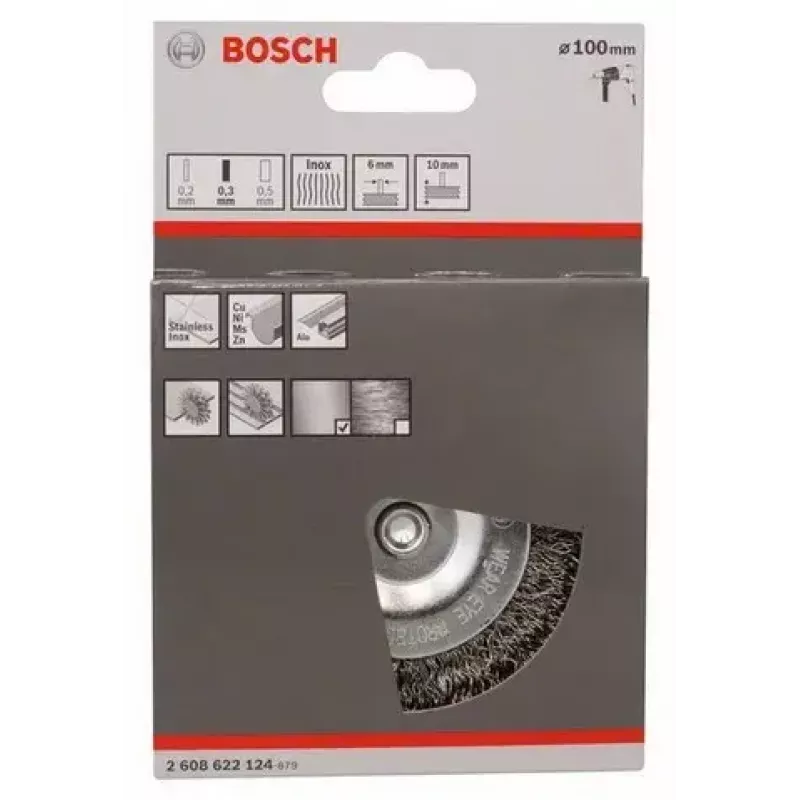 Vielinis šepetys Bosch 2 608 622 124 10 cm Įtvaro skersmuo 6 mm