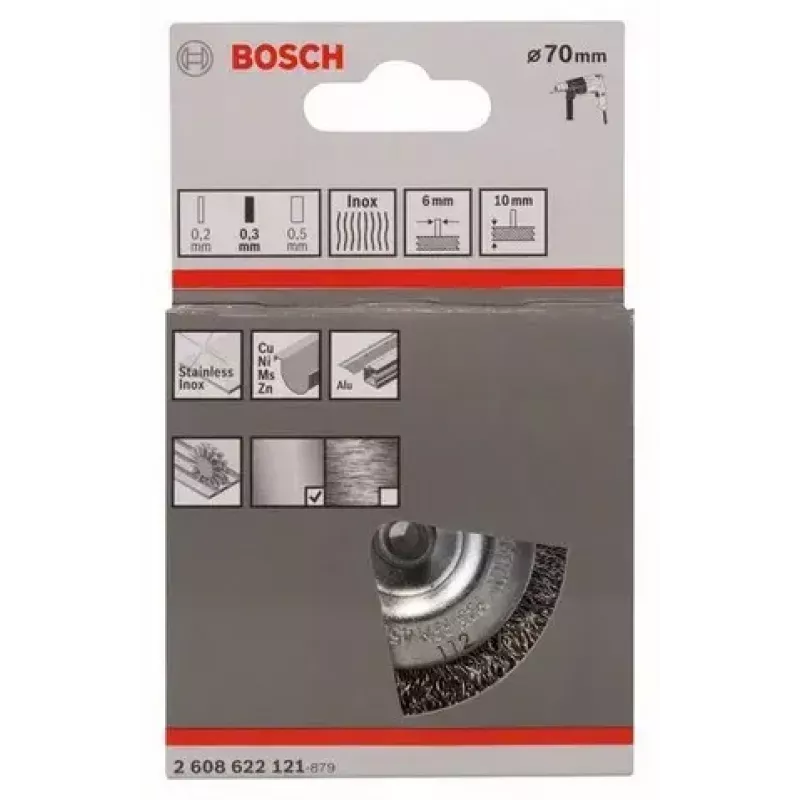Vielinis šepetys Bosch 2 608 622 121 7 cm skersmuo 6 mm kotas