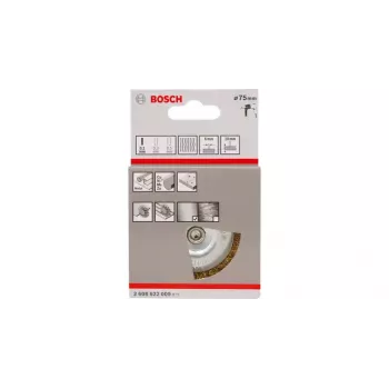 Bosch vieliniai šepečiai 2608622009 gofruoti, dengti žalvariu, 7,5 cm