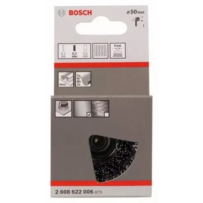 Taurinis šepetys Bosch 2 608 622 006 Skersmuo 5 cm Vielos storis 0,3 mm