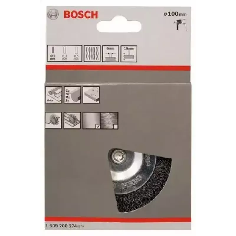 Vielinis šepetys Bosch 1 609 200 274 10 cm Koto skersmuo 6 mm