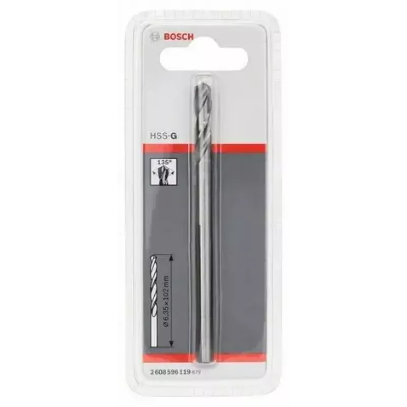 Bosch HSS-G pilotinis grąžtas 6,35 mm skersmuo 102 mm ilgis
