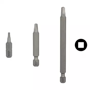 Atsuktuvų antgalių rinkinys Bosch Extra-Hart, 3 vnt., 25 mm ilgio, 1/4 colio (6,35 mm) šešiabriaunis kotas