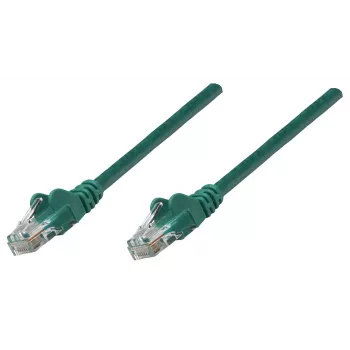 “Intellinet” tinklo komutacinis kabelis, Cat6, 0,25 m, žalias, CCA, U/UTP, PVC, RJ45, auksuoti kontaktai, neužkabinamas, apsaugotas, garantija visam tarnavimo laikui
