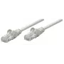 Intellinet tinklo komutacinis kabelis, Cat6, 0,25 m, pilka, varis, U/UTP, PVC, RJ45, auksuoti kontaktai, belipnus, apsaugotas, garantija visam laikui