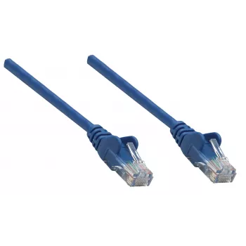 Intellinet tinklo komutacinis kabelis, Cat6, 7,5 m, mėlynas, varis, U/UTP, PVC, RJ45, paauksuoti kontaktai, bekliūvis, su apsaugine mova, garantija visam naudojimo laikui