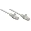Intellinet tinklo kabelis, Cat6, 0,25 m, pilkas, CCA, U/UTP, PVC, RJ45, auksuoti kontaktai, apsauga nuo užkliuvimo, apsauginis gaubtelis, garantija visam laikui