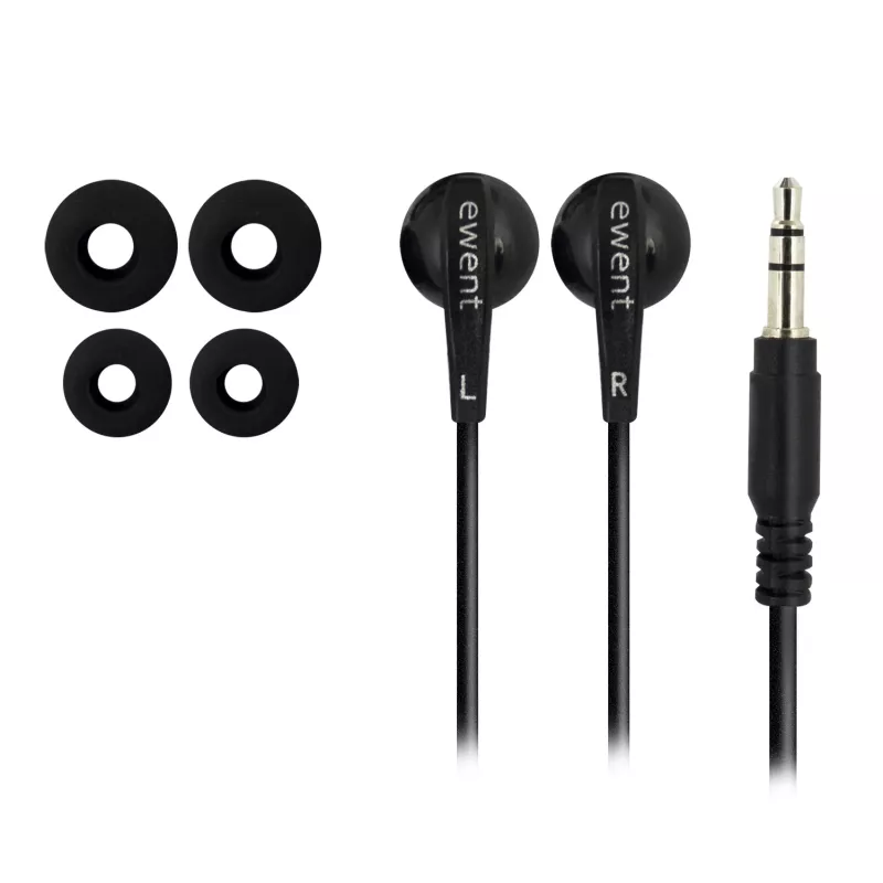 Ewent EW3584 ausinės / ausinių komplektas Laidinės Į ausis įdedamos Muzikai Juoda