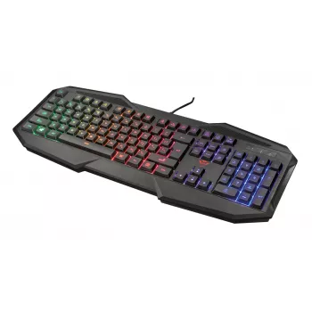 Žaidimų klaviatūra Trust GXT 830-RW Avonn USB vokiška juoda RGB LED
