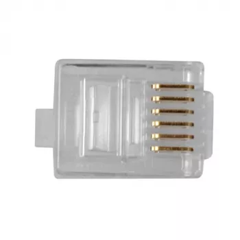 Intronics modulinės jungtys RJ-12 M TD106M ACT apvaliam vientisam kabeliui maišelyje 25 vnt.
