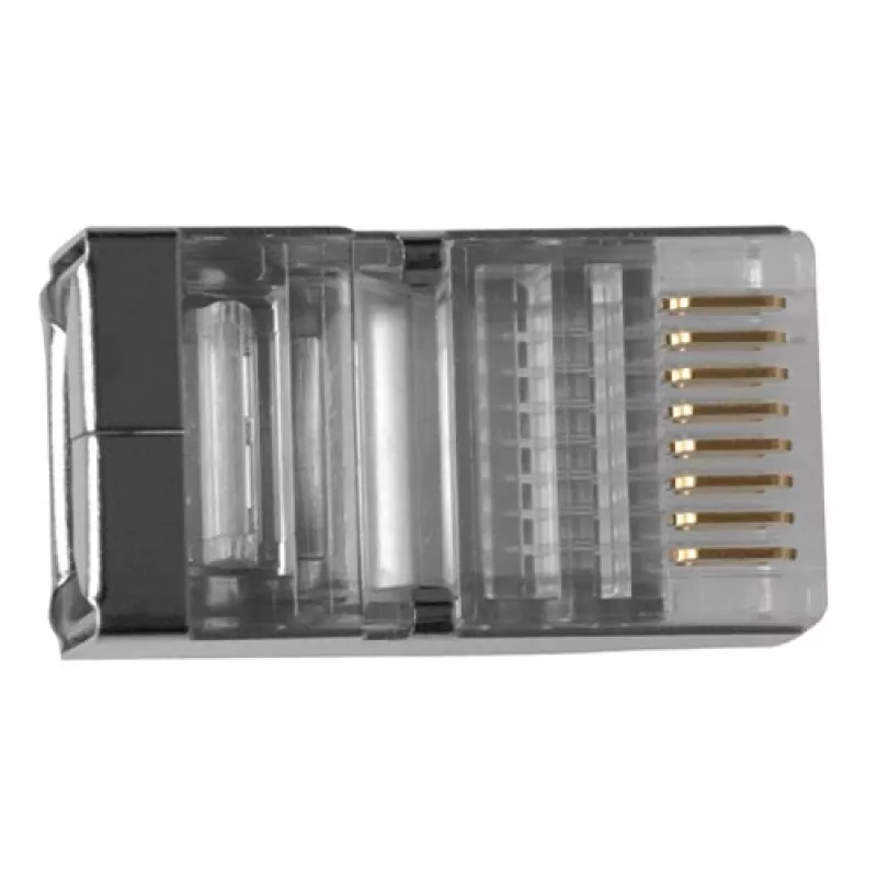 ACT RJ45 (8P/8C) ekranuota modulinė jungtis apvaliam kabeliui su vytos poros laidais