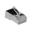 ACT RJ45 (8P/8C) ekranuota modulinė jungtis apvaliam kabeliui su vytos poros laidais
