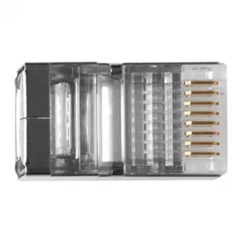 ACT RJ45 (8P/8C) ekranuota modulinė jungtis apvaliam kabeliui su vientisais laidininkais