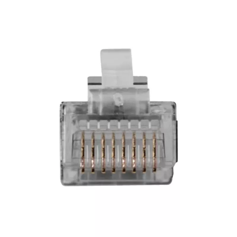 ACT RJ45 (8P/8C) ekranuota modulinė jungtis apvaliam kabeliui su vientisais laidininkais