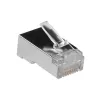 ACT RJ45 (8P/8C) ekranuota modulinė jungtis apvaliam kabeliui su vientisais laidininkais