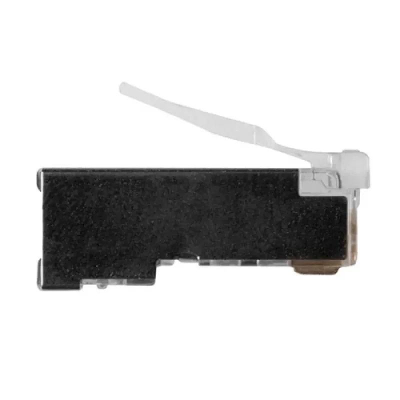 ACT RJ45 (8P/8C) ekranuota modulinė jungtis apvaliam kabeliui su vientisais laidininkais