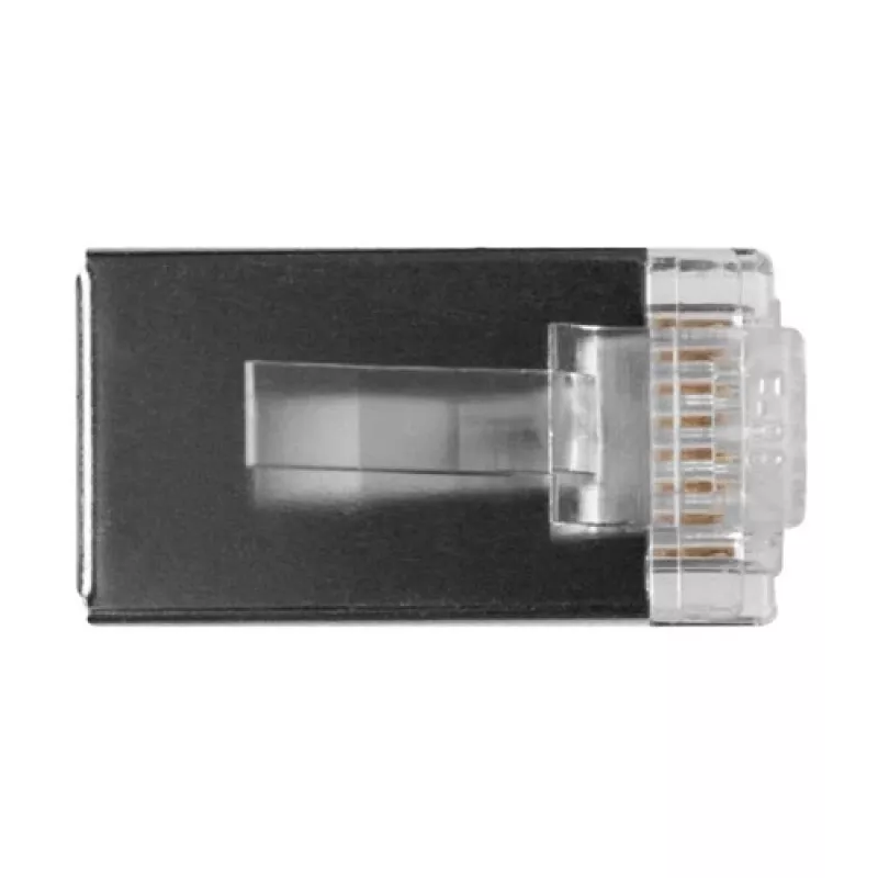ACT RJ45 (8P/8C) ekranuota modulinė jungtis apvaliam kabeliui su vientisais laidininkais