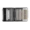ACT RJ45 (8P/8C) CAT6 ekranuota modulinė jungtis apvaliam kabeliui su vientisais arba vytiniais laidais