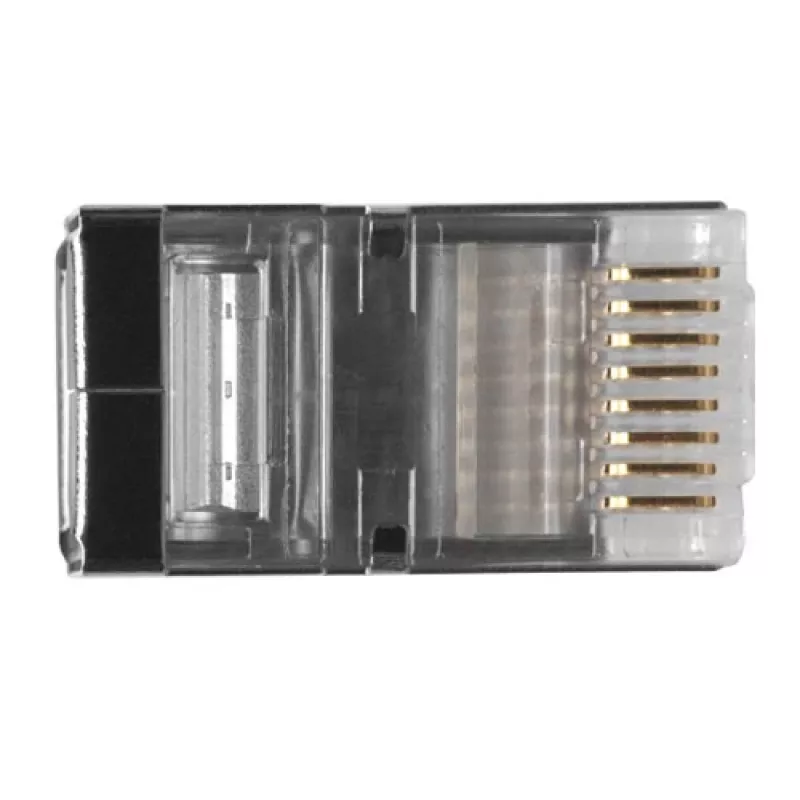 ACT RJ45 (8P/8C) CAT6 ekranuota modulinė jungtis apvaliam kabeliui su vientisais arba vytiniais laidais