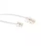 ACT baltas 5 metrų plokščias telefono kabelis su RJ11 ir RJ45 jungtimis