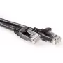 ACT juodos spalvos 1,5 metro U/UTP CAT6A komutacinis kabelis be užkabinimų su RJ45 jungtimis