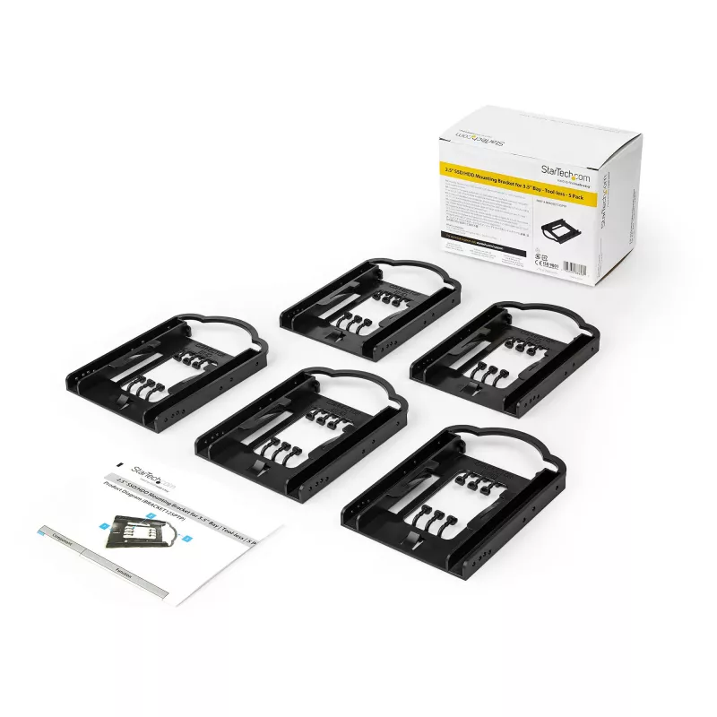 StarTech.com 5 vnt. pak. – 2,5” SSD/HDD montavimo laikiklis 3,5” įrenginio nišai