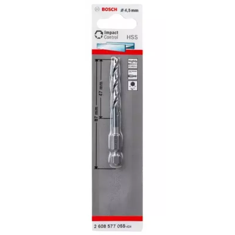Suktuvinis grąžtas Bosch HSS 4,5 mm