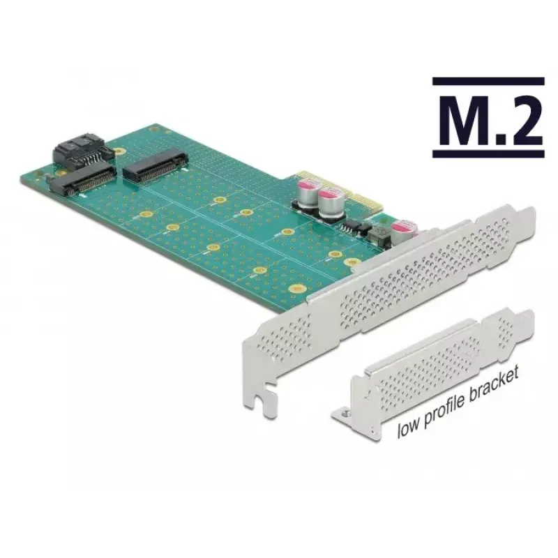 Išplėtimo plokštė DeLOCK PCI Express x4 į M.2 Key B + M – žemo profilio