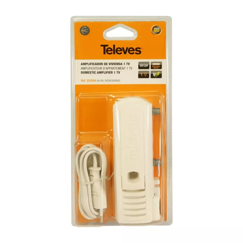 TV signalo stiprintuvas Televes 553504 88 - 1006 MHz F jungtis AC 220 - 230 V